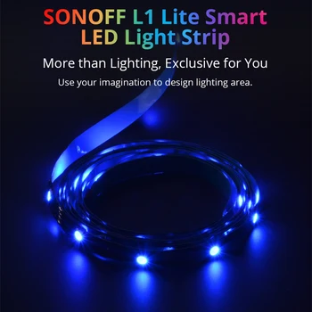 SONOFF L1 Lite Smart Wifi LED Riba 5M Juhitava EU/ US, WiFi, Paindlik Riba RGB Tuled APP Kaugjuhtimispuldi Tööd Alexa