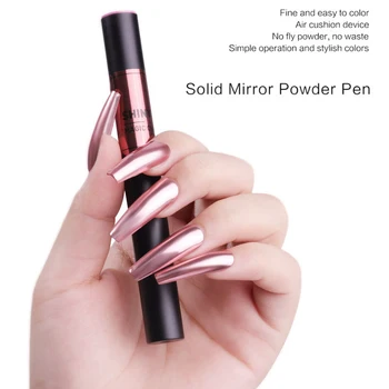 Küünte Õhu Padi Magic Pulber Pen 5 Värvid UV Gel Holograafiline Peegel Mõju Metallist Küünte Meik Kiire Disain Pulber