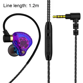 3.5 mm Juhtmega Dual Juhi Kõrvaklapid Stereo, Bass Sport Töötab Peakomplekt HIFI Jälgida Earbuds Handsfree Mikrofoniga QKZ SK3
