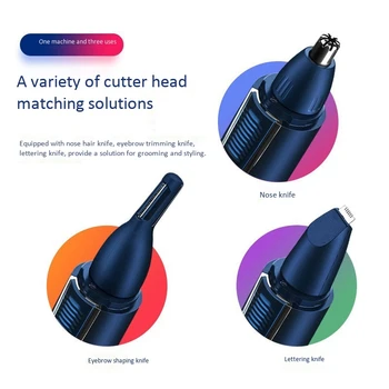 3In1 ninakarvade Trimmer Juhtmeta juukselõikusmasinad USB Laetav Kaela Kulmu Karvade Trimmer Meeste Juuksed Lõigatud Tööriist