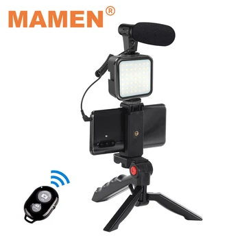 MAMEN Professionaalne Vlogging Video Shooting Komplektid Koos Mini Statiiv Bluetooth Selfie Kontrolli SLR Kaamera Nutitelefoni Salvestamine