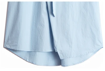 [EAM] Naised Sinine Ebaregulaarne Plisseeritud Suur Suurus T-särk Uus Ring Kaela Lühikesed Varrukad Mood Tõusulaine primavera 2021 1DD9506