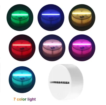 Modernx Must USB-Kaabel Puldi Night Light Touch Lüliti Akrüül 3D Led Öösel Lampi kokku pandud Alus Kodu Magamistuba Decor