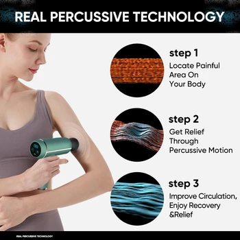 LCD Mini Massaaž Relv Sügavat Kudede Lihaste Löökpillid Massager jaoks Leevendada Valu, Lihaste Massaaž Kõrge Vibratsiooni Intensiivsus