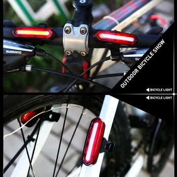 Bike Kerge Veekindel USB Laetav Jalgratta Valgus MTB Öö Ratsutamine Ohutus Hoiatus Tuli Taillight Jalgratta Tarvikud