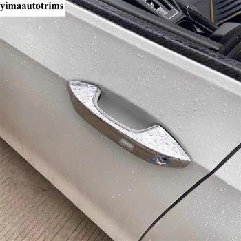 ABS Chrome / Carbon Fiber Vaadata Välimine Ukse Käepide Kaussi kaitsekaas Sisekujundus Lisatarvikud VW Volkswagen Golf 8 MK8 2020 2021