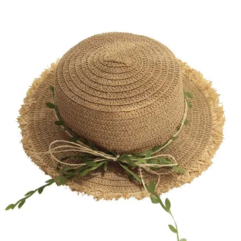 Suvel straw hat päikesesirm Mütsid Naistele Elegantne Korter mütsi lapsed naiste müts Laia Ääreni Panama Beach Õled Kopp Müts Varju Kork