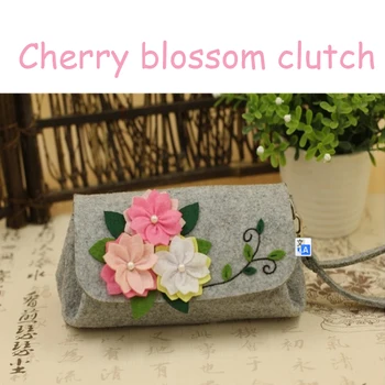 Käsitsi valmistatud Vildist Käsitöö Pack Cherry Blossom Ukse Sisekujundus Kaunistused Magamistuba Decor DIY Fabric Materjal Pakett Õmblemine Vahend, Käsitöö