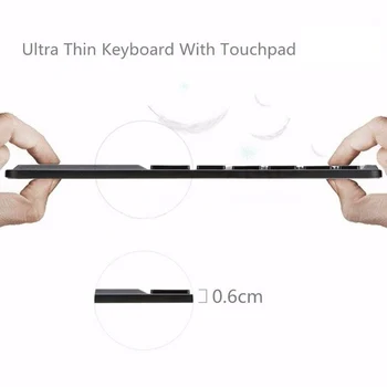 Juhtmeta Klaviatuur Bluetooth Mini Õhuke Klaviatuur koos Touchpad Laetav USB Kaabli abil PC Smartphon Sülearvuti Fingerboard