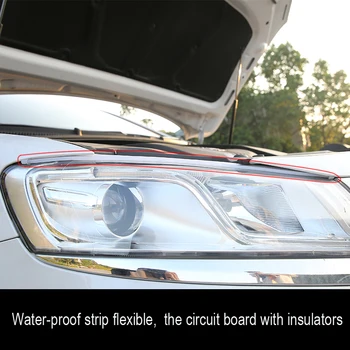 1 tükk ultra-õhuke auto LED päevasõidutuli voolik LED valgus baar värvikas vee valguse suunamiseks auto päevasõidutuli baar