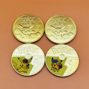 Uus Pokemon Pikachu Mälestus Kuld Mündid, 5 Eri Stiilid Jaapani Anime Laste Kogumise Pokémon Mänguasi Kingitused