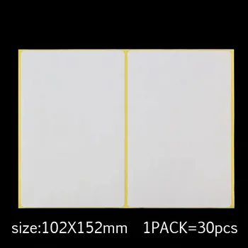 Uus Isekleepuv Kleepuv White Label Kirjutatav Nimi Kleebised Tühi Märkus Sildid 102x152mm
