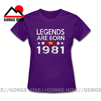 Vintage särk Legendid on sündinud 1981. aastal T-Särk Naistele, Tehtud, 1981 T-särk 80ndate Retro 1980 Brändi Riided Tops hipster Tee särk