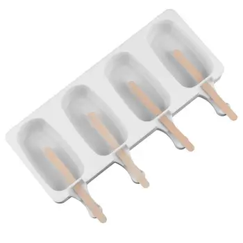 2 tüüpi 4 Cell Silikoon Külmutatud Jäätise Hallituse Mahla Popsicle Tegija Jää Lolly Pop Popsicle kook vormi