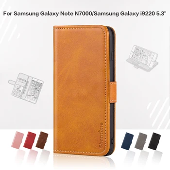 Kate Samsung Galaxy Märkus N7000 Juhul Nahast Luksus Magnetiga Rahakoti Puhul Samsung Galaxy i9220 5.3