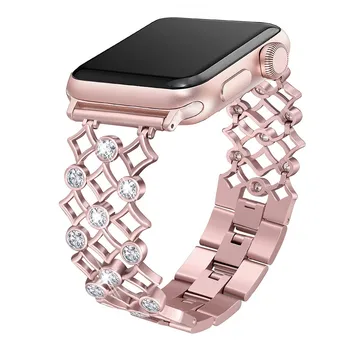 Luksuslik Naiste Bling Teemant Käevõru Apple Watch Band Seeria 6 SE 5 4 3 Rihma IWatch 40mm 44mm 38mm 42mm Metallist Vöö