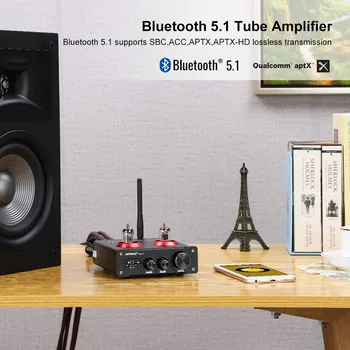 AIYIMA Bluetooth-5.0 Toru Võimendid 100W 6J1 Toru Sapp Preamp Stereo Võimendi Heli Võimendi Kodu Passiivsed Kõlarid