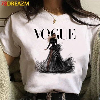 Vogue suvine top, t-särk naiste grunge kawaii paar esteetiline t-särk streetwear