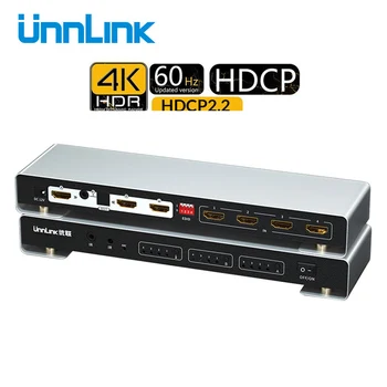 Unnlink HDMI-ühilduvate 2.0 Switch Matrix 4 2 Välja 4K UHD 60Hz HDR HDCP2.2 Audio Extractor TV PS4 xbox