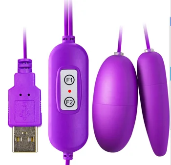 Galaku Vibraatorid USB Double Vibreeriv Muna 20 Sagedus Multispeed 2 Kujundid Sugu Mänguasjad, Naiste Naiste Täiskasvanute Tooted