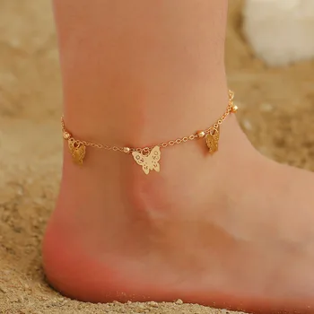 Kuld Bohemian Liblikas Anklet Beach Suu Ehted Jala Ahela Liblikas Anklets Naiste Barefoot Sandaalid Pahkluu Käevõru jalad