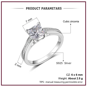 Tõeline 925 Sterling Hõbe Rõngad, Naiste Minimalistlik Ring Finger Ringi Pulmad Engagement Kingitus Trahvi Ehteid (Lam Hub Fong)