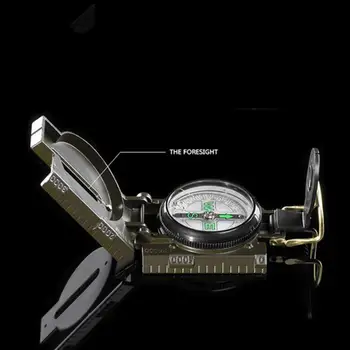 Kaasaskantav Armee Roheline Kokkuklapitavad Objektiivi Kompass Sõjalise Mitmeotstarbeline Kompass Paat Kompass Armatuurlaua Dash Mount Väljas Tööriistad