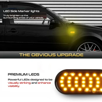 2tk Dünaamilise LED-pidurituled Signaali Märgutuli Lambid VW T5 Üles Caddy Golf 3 4 Passat Amarok Lupo Polo Beetle Fox Sharan