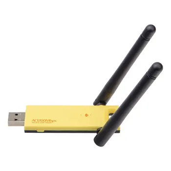 USB WiFi Adapter USB 3.0 Traadita Võrgu Kaart koos 2 5dBi Välise Antenni 1200Mbps 802.11 ac LAN Adapter Antenni