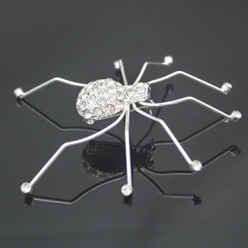 Suur Spider Prossid Naiste Austria Crystal Putukas Mütsi Pael Rinnamikrofon Pin-Sall Pin Badge Kollektiivse Raja Ehted Art Deco Anime