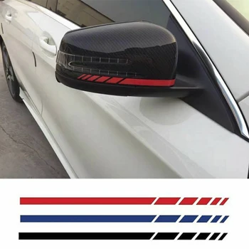 Auto Kleebis 2tk Rearview Mirror Pool Decal Triip Vinüül Veoauto Sõiduki Kere Lisaseadmed Must/Punane 15.3*2cm