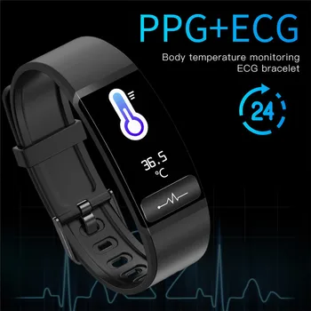 PPG EKG Nutikas Käevõru M8 vererõhu Mõõtmine Bänd Heart Rate Monitor Watch Tegevuse Fitness Tracker Käepael