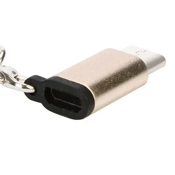 USB-C-Micro-USB Adapter Converter Ühenduspesa Telefon Tablet Anti-kadunud Võtmehoidja Telefoni Tarvikud Xiaomi Jaoks Huawei