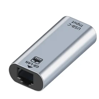 USB Tüüp C Ethernet Adapter Sülearvuti Nutitelefoni USB-C Naissoost RJ45 Naine 10/100/1000 Gigabit LAN-Võrgu Kaart
