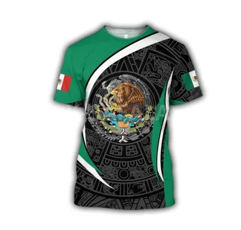 Suvel Moe Meeste T-särk Mehhiko-Ameerika Asteekide Warrior 3D Kogu Trükitud T-särgid Unisex Harajuku särk Vabaaja Tee Topid-2