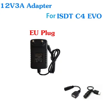 ISDT C4 EVO Smart Laadija Tüüp-C QC3.0 Väljund AA AAA Li-ion Aku ja IPS Ekraan, Adapteriga