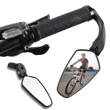 Jalgratta Lenkstangi Rearview Mirror 360 Pöörde Jalgrattaga Jalgratta Laia Tagasi Silmist Kajastada Vasakule-Paremale Peegel Bike Tarvikud