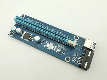 Trassi Kaart USB 3.0 PCI-E Ärkaja Express 1X 4x 8x 16x Extender Kaardi Adapter SATA 15pin Mees, et 4pin Power Kaabel BTC ETH Kaevandamine