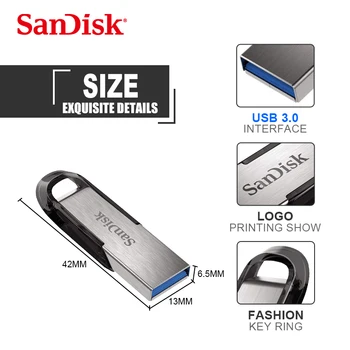 Originaal SanDisk CZ73 USB Flash Drive 16GB 32GB 64GB 128GB USB 3.0 Metallist Pen Drive 32 64 128 GB Memory Stick U Disk Storage