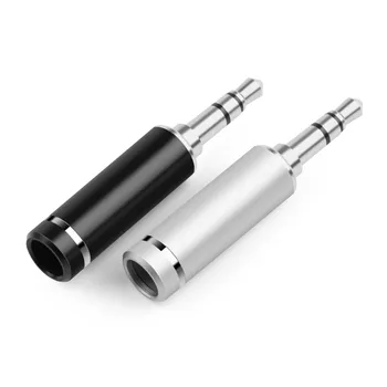 3,5 mm 3 Masti Stereo Kõrvaklappide Pistik Roodiumi Pinnatud Audio Jack 3.5 HiFi Kõrvaklappide Juhe Pistiku Minipesa Jootmise Metallist Adapter