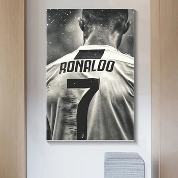 Kuulsa Jalgpalli Sport Star Lõuendile Maali Cristiano Ronaldo Plakatid ja Pildid Seina Art Pilte elutuba Decor Cuadros