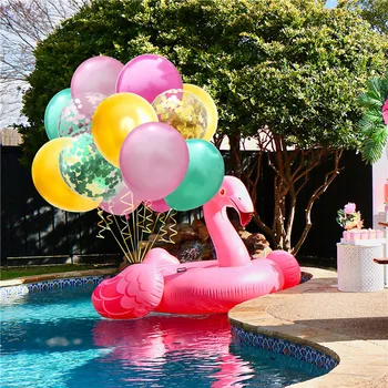 Havai Teema Poole Teenetemärgi Komplekti Lateks Ballon Aloha Banner Ananassi Cake Toppers Flamingo Suve Poole Globos Teenetemärgid