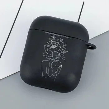 Silikoon Musta Puhul Apple Airpods 1 2 Juhul Shell Abstraktne Kunst Paar Rida airpods Kõrvaklapid Kaas Airpods Pro 3 capa Kott