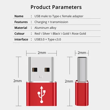 USB Tüüp C OTG Adapteri Tüüp-C USB 3.0 Mees, et USB-C Naissoost OTG Andmete Adapter Converter Cable Adapter sobib Macbook, iphone, 11 pro
