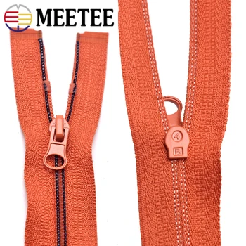 Meetee 2tk 37-55cm 4# Nailonist Lukuga Open-End Auto Lock Decor Zip Jope DIY Kotid Tekstiili -, Rõiva Õmblemine Tarvikud Tõmblukk