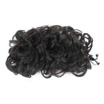 HOUYAN Naiste kärbitud on lokkis sünteetilised juuksed Chignon Updo Katta juuksed jätkumuhv Kakuke klambri külge jätkumuhv pool pulm