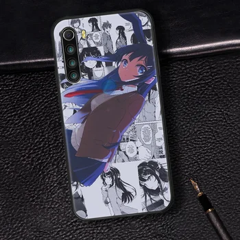 Anime Mai Sakurajima Telefoni Juhul Katta Kere XIAOMI Redmi 7 7A 8 8A 9 9C Märkus 6 7 8 9 9S K20 Pro K30 must Veekindel Maali