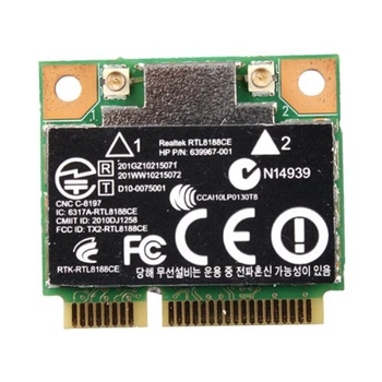 150Mbps WiFi Mini PCI-E Võrgu Kaart HP Realtek RTL8188CE Wireless-N 802.11 B/G/N 640926-001 639967-001
