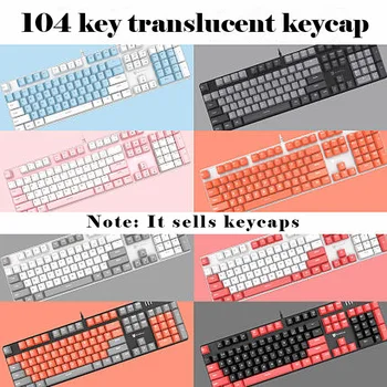 OEM Suure Mehaanilise Klaviatuuri Tarvikud Värv, ABS poolläbipaistev Keycaps 87/104/108 Võtmed Standard Kohandatud Keycaps