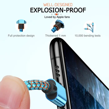 20cm 1m 2m 3m USB Laadija Kaabel iPhone 11 Pro Max Xs-XR-X 6 s 6s 7 8 Plus 5s iPad Kiire Laadimise Juhe Päritolu Lühike Pikk Traat